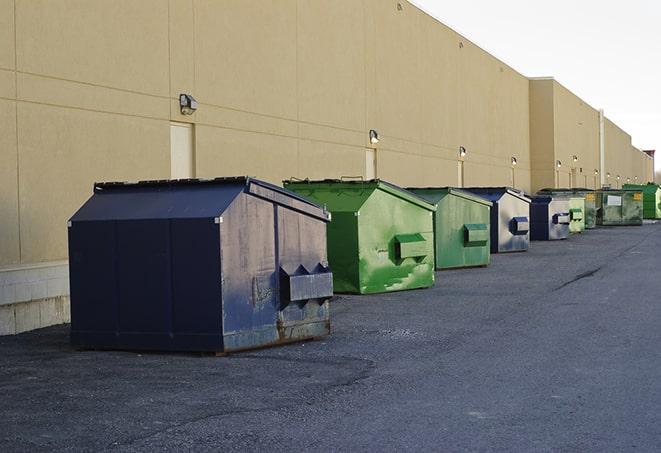 a large metal bin for waste disposal on the construction site in Alloway NJ